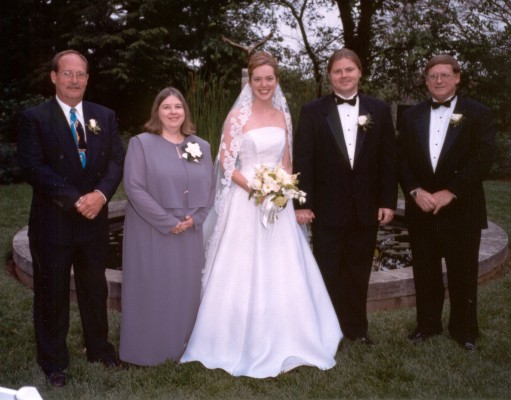 Bride, Groom, and Groom's Parents